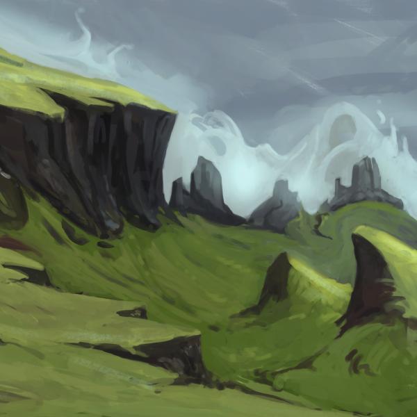 Fantasy landscape illustration